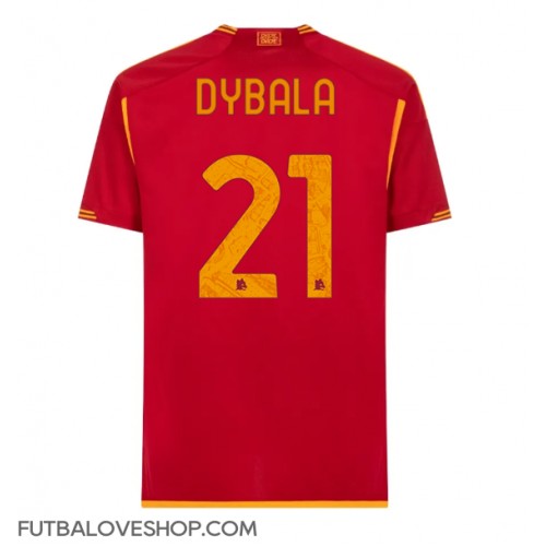 Dres AS Roma Paulo Dybala #21 Domáci 2023-24 Krátky Rukáv